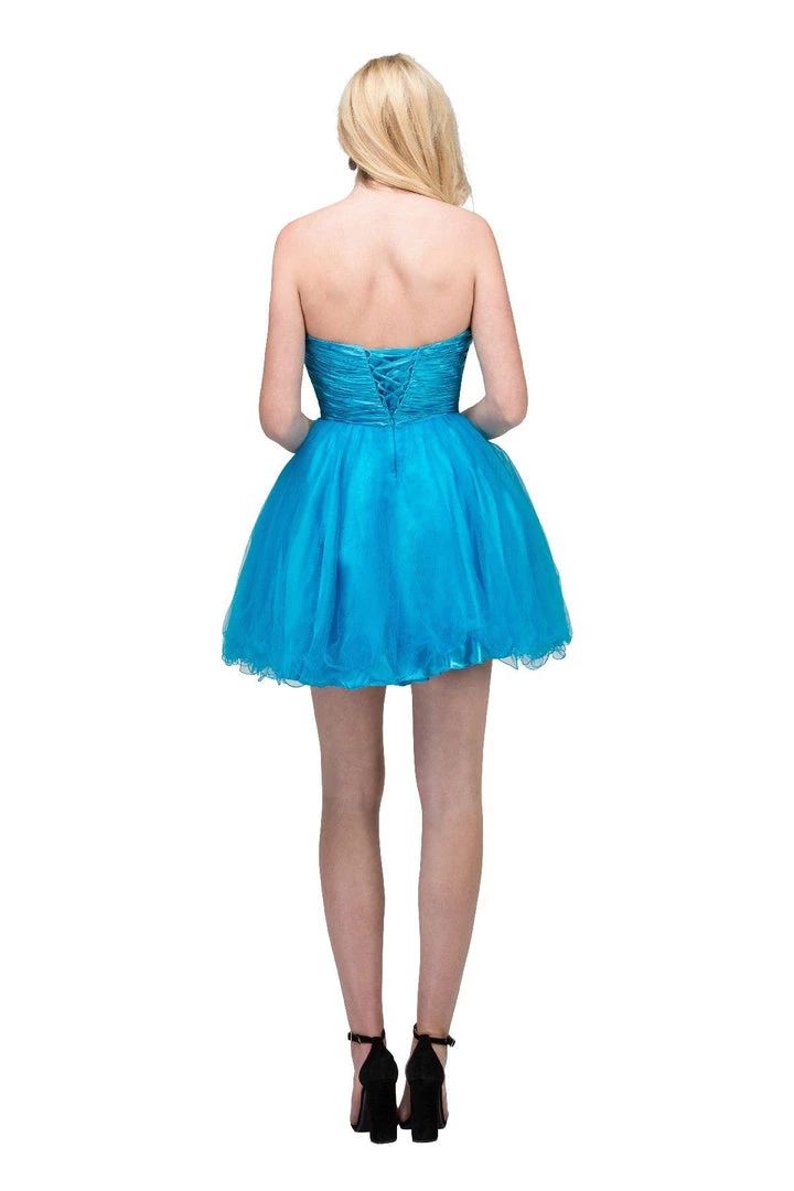 Prom Ruffled Short Strapless Dress With Jeweled Bodice By Star Box 588 4 Prom Ruffled Short Strapless Dress With Jeweled Bodice By Star Box 588