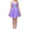 Ruffled Short Strapless Dress With Lace Bodice By Star Box 6177