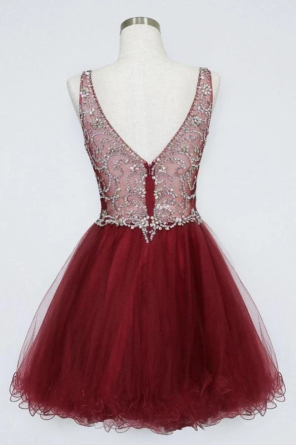 Ruffled Short V-Neck Tulle Dress By Calla Collection 7 Ruffled Short V-Neck Tulle Dress By Calla Collection