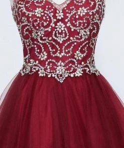 Ruffled Short V-Neck Tulle Dress By Calla Collection 16 Ruffled Short V-Neck Tulle Dress By Calla Collection