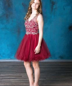 Ruffled Short V-Neck Tulle Dress By Calla Collection 15 Ruffled Short V-Neck Tulle Dress By Calla Collection