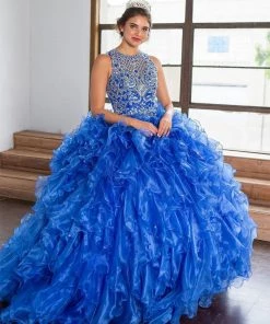 Calla Collection Quinceañera Ruffled Sleeveless Quinceanera Dress By Calla KY71212X