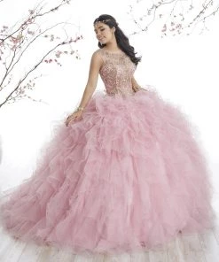 Quinceañera Ruffled Sleeveless Quinceanera Dress By House Of Wu 26835