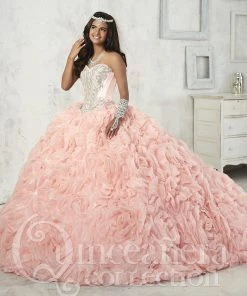 Ruffled Strapless Quinceanera Dress By House Of Wu 26800 Quinceañera