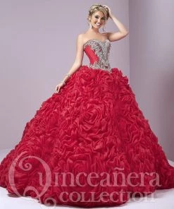 Ruffled Strapless Quinceanera Dress By House Of Wu 26800 Quinceañera