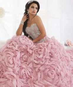 Ruffled Strapless Quinceanera Dress By House Of Wu 26800 Quinceañera
