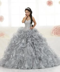 Ruffled Strapless Quinceanera Dress By House Of Wu 26833