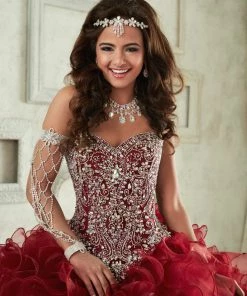 Ruffled Strapless Quinceanera Dress By House Of Wu 26833