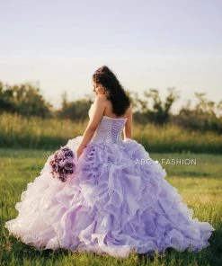 Ruffled Strapless Quinceanera Dress By House Of Wu 26833