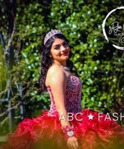 Ruffled Strapless Quinceanera Dress By House Of Wu 26833