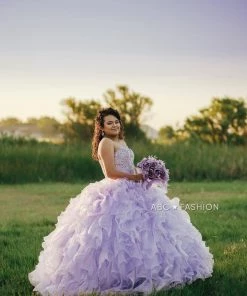 Ruffled Strapless Quinceanera Dress By House Of Wu 26833