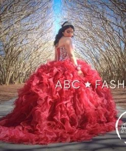 Ruffled Strapless Quinceanera Dress By House Of Wu 26833