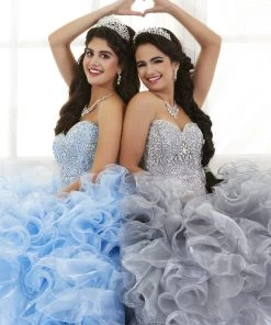 Ruffled Strapless Quinceanera Dress By House Of Wu 26833