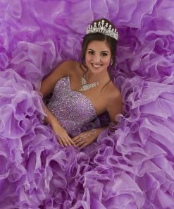 Quinceañera Ruffled Strapless Quinceanera Dress By House Of Wu 26924