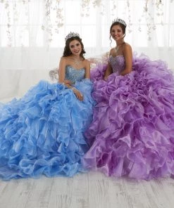 Quinceañera Ruffled Strapless Quinceanera Dress By House Of Wu 26924