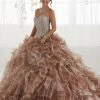 Quinceañera Ruffled Strapless Quinceanera Dress By House Of Wu 26924