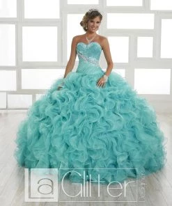 LA Glitter By House Of Wu Ruffled Strapless Two-Piece Dress By House Of Wu LA Glitter 24025 Quinceañera