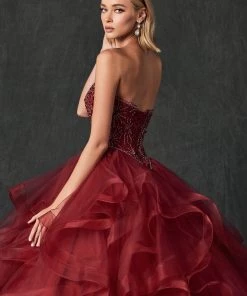 Ruffled Sweetheart Ball Gown By Juliet 1425
