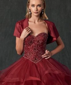 Ruffled Sweetheart Ball Gown By Juliet 1425