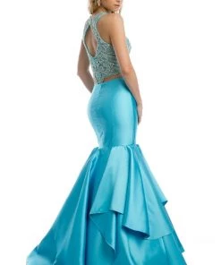 Ruffled Two Piece Mermaid Dress By Juliet 631