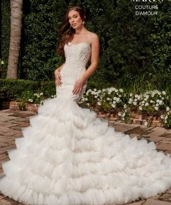 Mary's Bridal Couture Damour Collection Ruffled Wedding Mermaid Dress By Mary's Bridal MB4103 Wedding Dresses