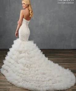 Mary's Bridal Couture Damour Collection Ruffled Wedding Mermaid Dress By Mary's Bridal MB4103 Wedding Dresses