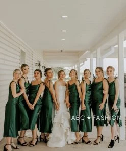 Satin Midi Dress By Cinderella Divine BD103