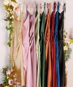 Satin Midi Dress By Cinderella Divine BD103