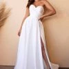 Satin Strapless Bridal Ball Gown By Cinderella Divine CD0166W