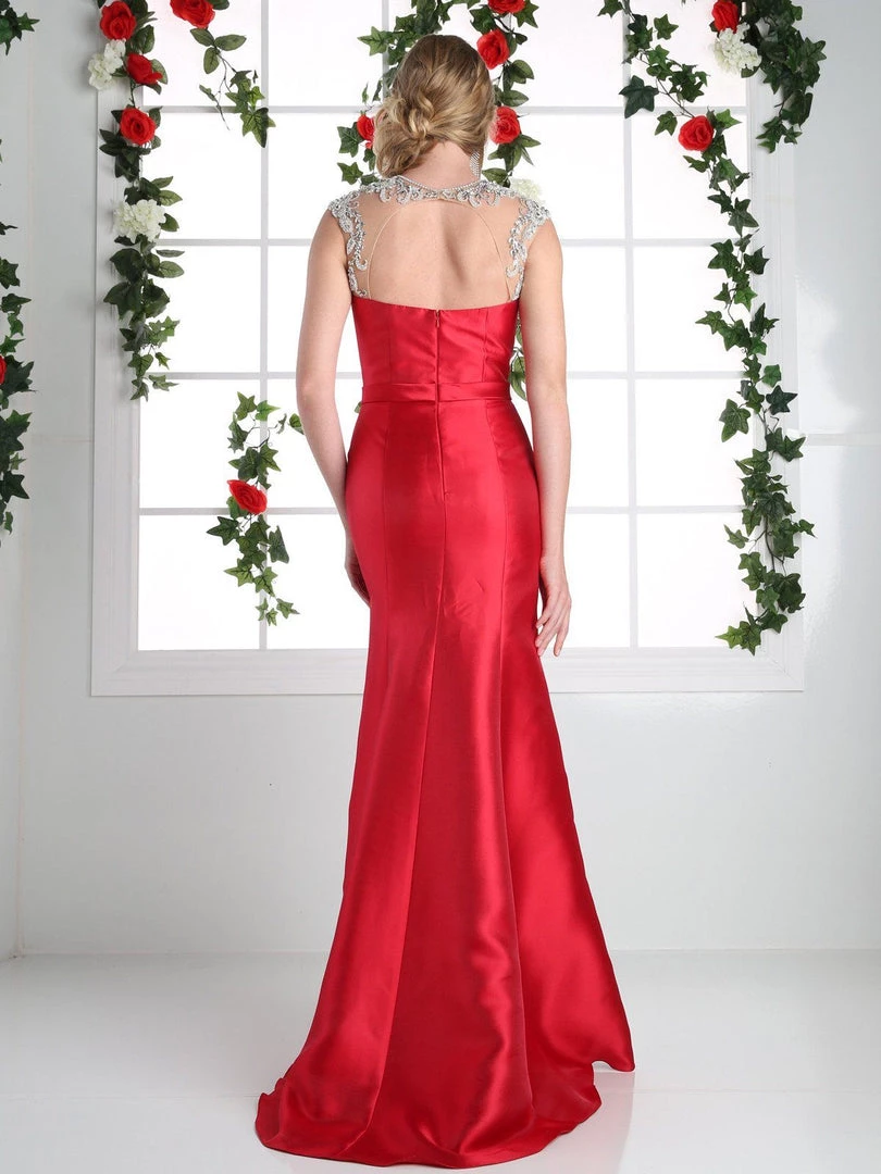 Beaded Satin Trumpet Gown By Cinderella Divine CJ221 Prom 4 Beaded Satin Trumpet Gown By Cinderella Divine CJ221 Prom