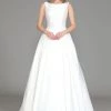 Satin Wedding Dress With Lace Back By Poly USA 8534 2 Satin Wedding Dress With Lace Back By Poly USA 8534