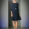 Short Chiffon Dress With 3/4 Sleeves By Cinderella Divine CF062