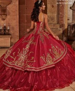Mary's Bridal Sequin Charro Quinceanera Dress By Alta Couture MQ3070 Quinceañera