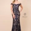 Sequin Embroidered Long Off Shoulder Dress By Nox Anabel T310 1 Sequin Embroidered Long Off Shoulder Dress By Nox Anabel T310