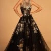 Elizabeth K Sequin Floral Print Halter Evening Dress By GLS Gloria GL2655 Prom 2 Elizabeth K Sequin Floral Print Halter Evening Dress By GLS Gloria GL2655 Prom