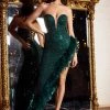 Prom Sequin High Low Feather Dress By Cinderella Divine CD229