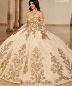 Mary's Bridal Quinceañera Sequin Lace Quinceanera Dress By Alta Couture MQ3077