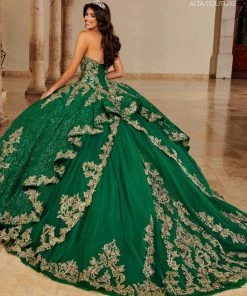 Mary's Bridal Quinceañera Sequin Lace Quinceanera Dress By Alta Couture MQ3077