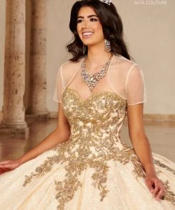 Mary's Bridal Quinceañera Sequin Lace Quinceanera Dress By Alta Couture MQ3077