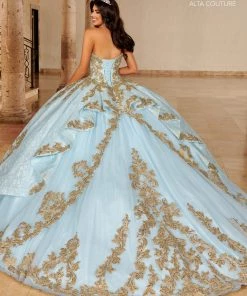 Mary's Bridal Quinceañera Sequin Lace Quinceanera Dress By Alta Couture MQ3077