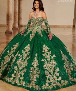 Mary's Bridal Quinceañera Sequin Lace Quinceanera Dress By Alta Couture MQ3077