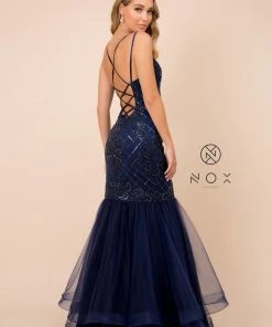 Prom Sequin Mermaid Dress With Corset Back By Nox Anabel H399