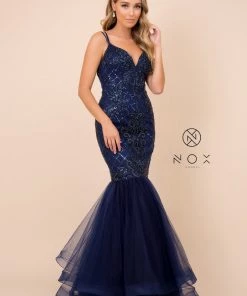 Prom Sequin Mermaid Dress With Corset Back By Nox Anabel H399