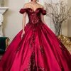 Sequin Print Satin Ball Gown By Elizabeth K GL1913