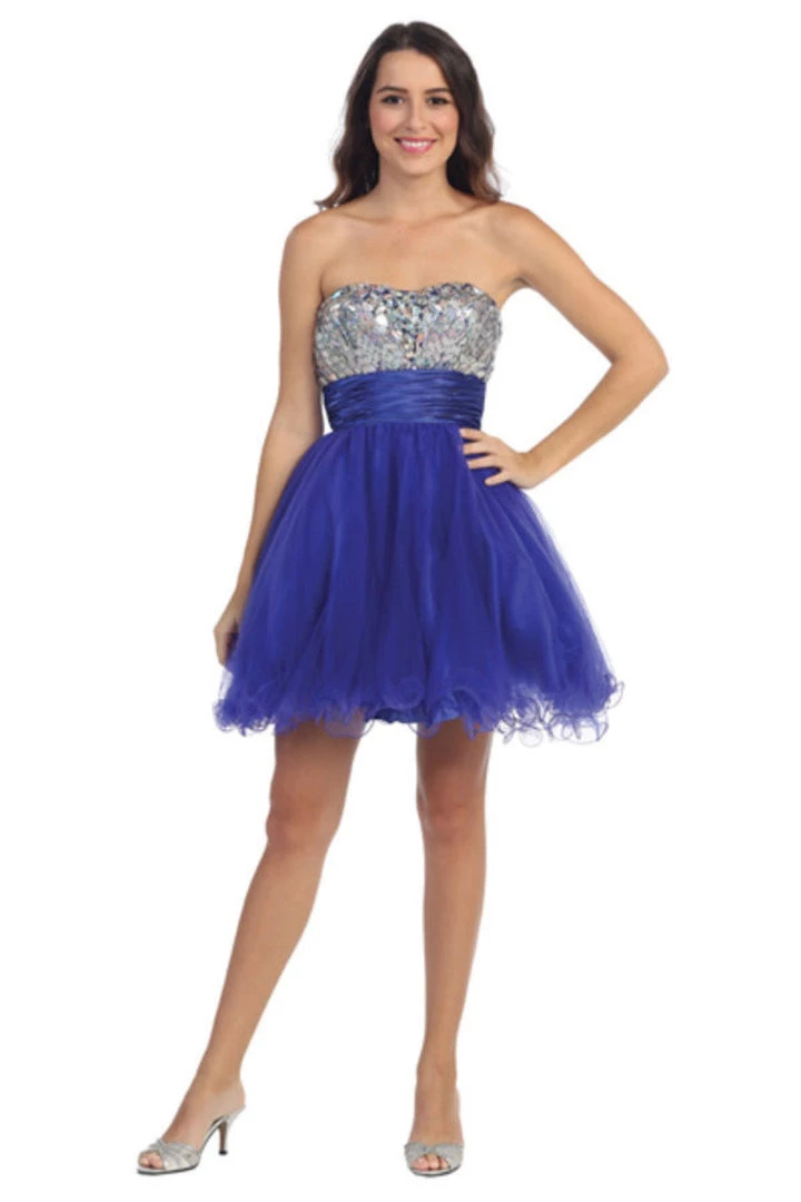 Sequin Short Strapless Dress With Ruffled Skirt By Star Box 6035 Prom 6 Sequin Short Strapless Dress With Ruffled Skirt By Star Box 6035 Prom