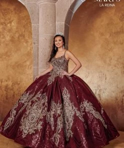 Quinceañera Sequin Sleeveless Quinceanera Dress By Mary's Bridal MQ2125