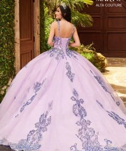 Mary's Bridal Quinceañera Sequin Tulle Quinceanera Dress By Alta Couture MQ3056