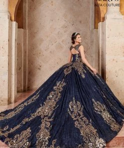 Mary's Bridal Quinceañera Sequin V-Neck Quinceanera Dress By Alta Couture MQ3057