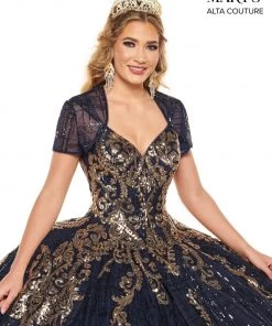 Mary's Bridal Quinceañera Sequin V-Neck Quinceanera Dress By Alta Couture MQ3057