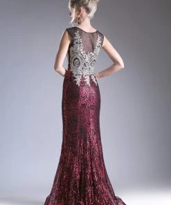 Prom Beaded Illusion Mermaid Gown By Cinderella Divine 8933